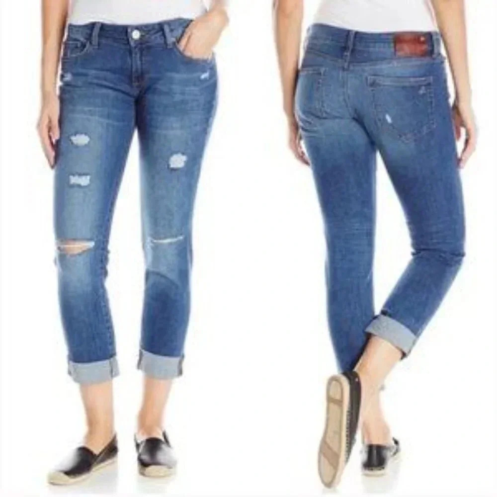DL1961 Riley Boyfriend  Scarlet Jeans Size 25